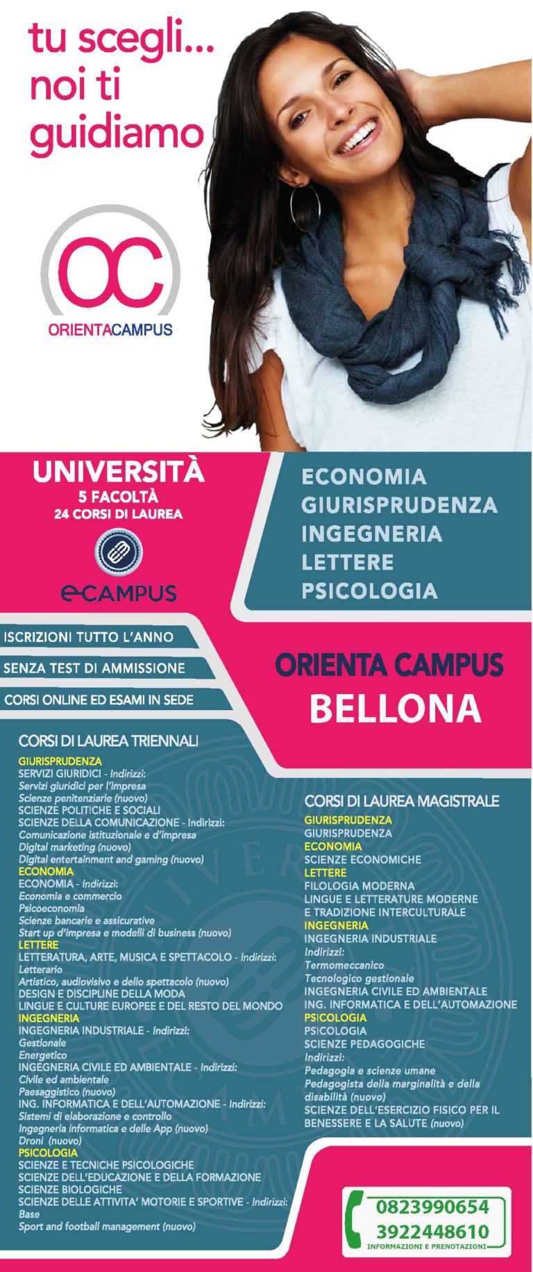 ECampus: L’Università con 5 Facoltà e 22 Corsi di Laurea è a Bellona