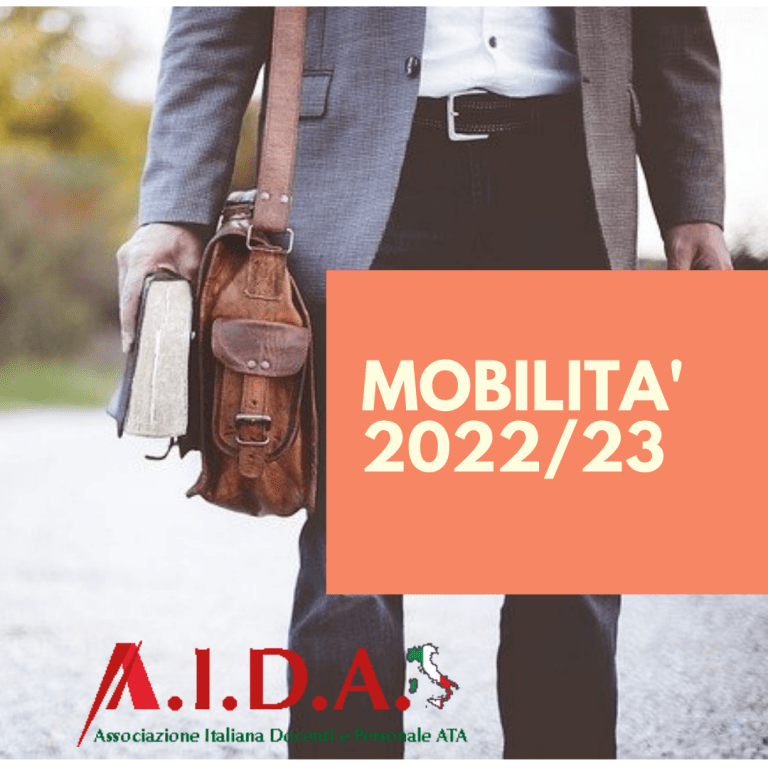 Mobilità del personale docente, educativo ed ATA a.s. 2022/23