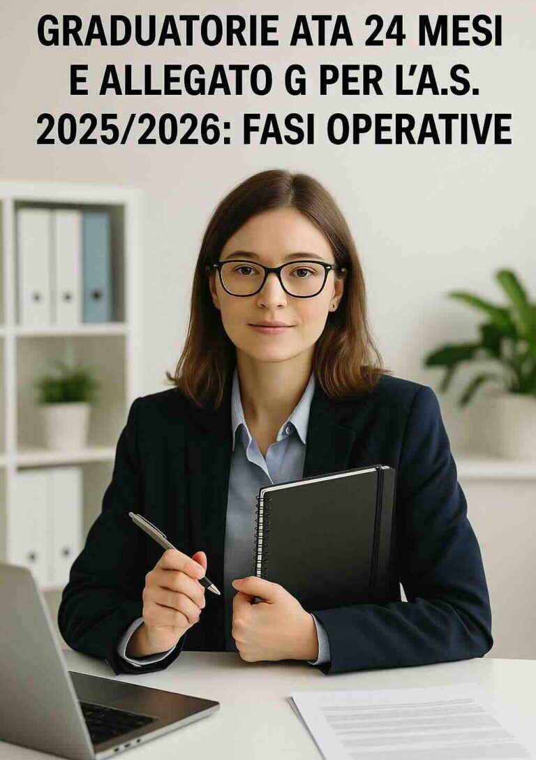 Graduatorie ATA 24 Mesi e Allegato G per l’A.S. 2025/2026: fasi operative